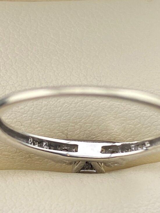 Luxury Solid 10K White Gold Genuine Diamonds Engagement Ring Set (2 Pcs.) Sz. 7 - Picture 7 of 15